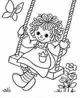 Ann Raggedy Coloring Andy Swing Playing Pages Color Doll Netart Printable Colouring Book Choose Board Embroidery sketch template