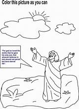 Coloring Jesus Worksheets Bible Kids Pages Printable Worksheet Preaching John Sheets Preschool Activities Sunday School Miracles Print Math Crafts Faith sketch template