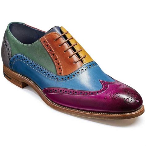 mens handmade multi color leather shoeswingtip multi color dress leather shoes dressformal