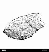 Colorare Pietra Roccia Vettoriale Semplice Sfondo Tracciata Isolato Vettore sketch template