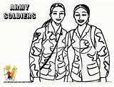 Coloring Pages Army Military Veterans Female Women Soldier Drawing Print Heros Christmas Child Soldiers Kids Color Clipart Operation African American sketch template