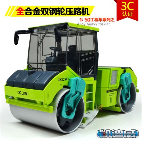double drum rolling road roller model  abs alloy diecast engineer machine collections toy