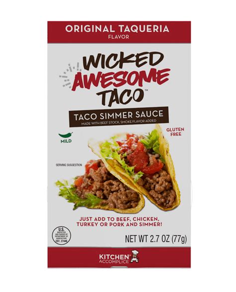 Kitchen Accomplice Wicked Tasty Taco Original Taqueria 2 7 Oz 4 Count