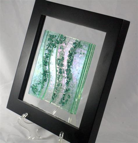 Fused Glass Wall Art Sea Green Waves Made To Order Etsy