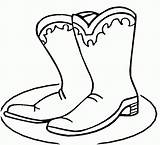 Coloring Boots Pages Cowboy Popular Boot sketch template