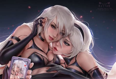 Yorha No 2 Type B And Yorha Type A No 2 Nier And 1 More Drawn By