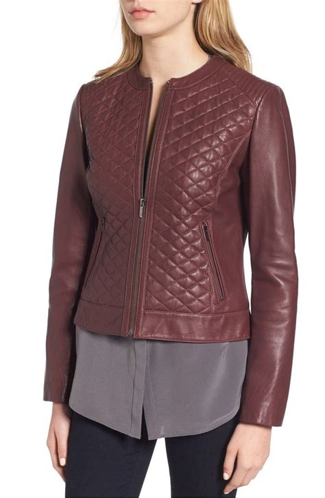Cole Haan Quilted Leather Moto Jacket Nordstrom