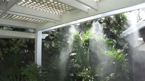 patio misting system demo youtube