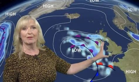bbc weather carol kirkwood warns bank holiday weekend plans as uk