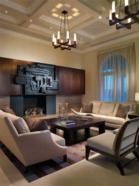 modern neutral living room  striking design details hgtv