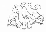Dinosaur Pages Baby Coloring Kids Cute sketch template