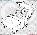 Resting Measles Outlined Toonaday Illustration sketch template