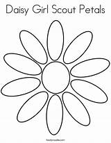 Coloring Daisy Petals Scout Girl Noodle Twisty Pages Twistynoodle Flower Petal Printable Template Scouts sketch template