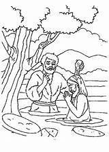 Baptism Coloring sketch template
