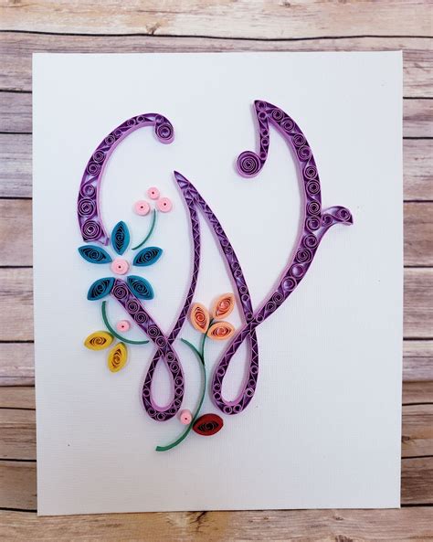 quilled paper art letter       etsy disenos quilling arte