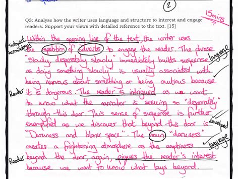 edexcel english language paper  grades   teaching resources