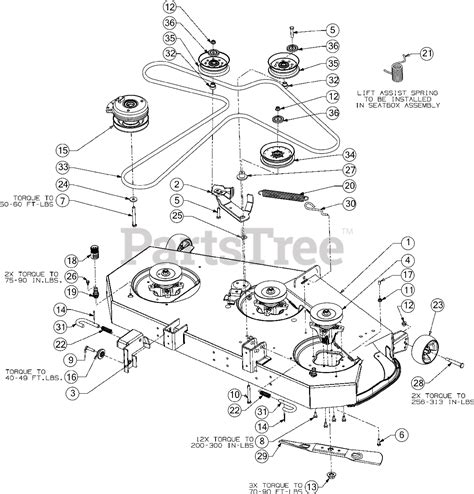 cub cadet rzt  kh brcaca cub cadet  rzt  turn mower kohler  deck parts