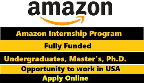 amazon internship program   fully funded