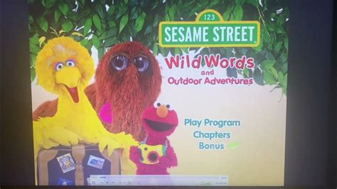 sesame street wild words  outdoor adventures  australian dvd menu walkthrough youtube