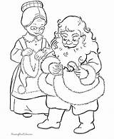 Coloring Santa Pages Christmas Mrs Claus Mr Clipart Color Printable Print Template Kids His Vintage Miss Holiday Popular Printing Help sketch template