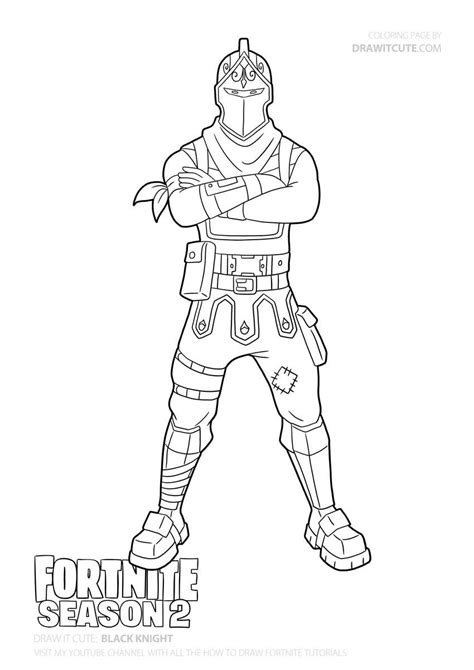 draw black knight step  step guide  coloring page