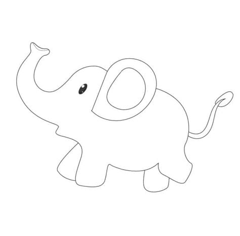 printable elephant outline drawings freebie finding mom