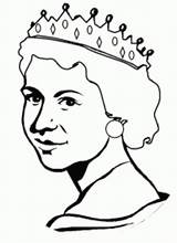 Elizabeth Coloriage Angleterre Reine Macramé Modèles Anglais sketch template