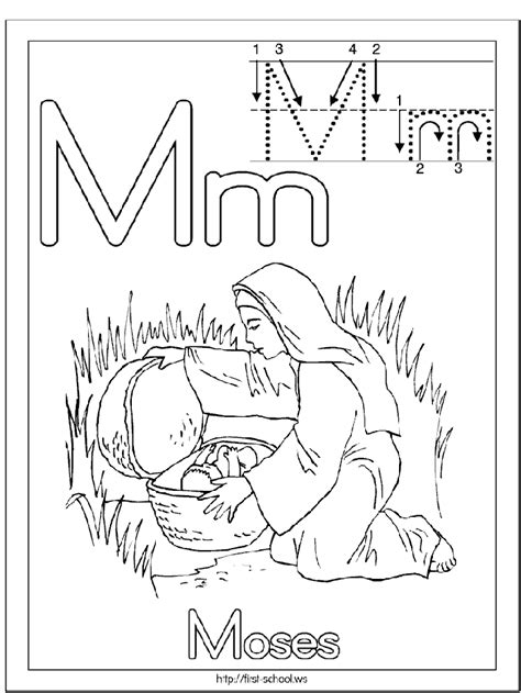 gambar baby moses bible activity worksheets coloring pages basket