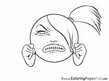 Angry Girl Coloring Pages Template Printable sketch template