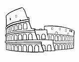 Colosseum Roman Coloring Drawings Rome Simple Drawing Pages Sketch Template Draw Buildings Romano Coliseo Kids Easy Search Google Italy Coloringcrew sketch template