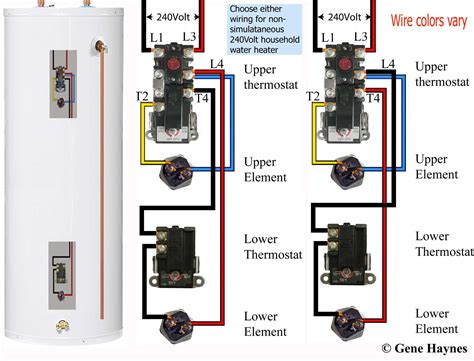 wire water heater thermostats water heater wiring diagram cadicians blog