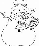 Snowman Stamp Sellos Digitales Navidad Patrones Colorear Redwork Moldes sketch template