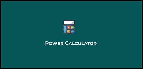 power calculator uniscoblog