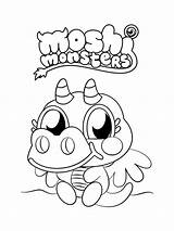 Moshi Coloring Monsters Pages Kids Printable Bright Colors Favorite Choose Color sketch template