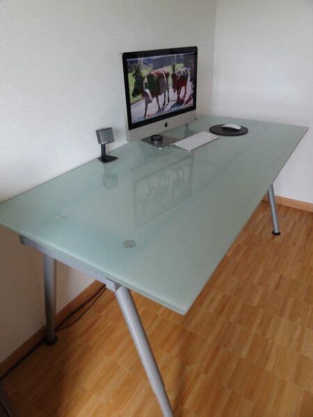 glass desk ikea galant frosted purchase sale  exchange ads