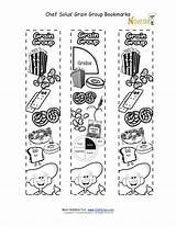 Food Coloring Grains Grain Group Nutrition Kids Activity Bookmarks Color Healthy Groups Pages Printables Printable Plate Sheet Chef Education Box sketch template