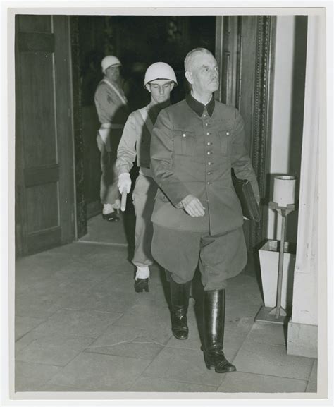 Wilhelm Keitel Enters The Courtroom During The Nuremberg Trial