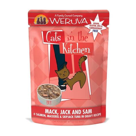 Cats In The Kitchen Mack Jack And Sam Cat Pouches Wet Cat Food Weruva 3