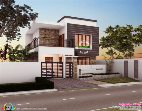 sq ft simple modern style small house kerala home design  floor plans  houses