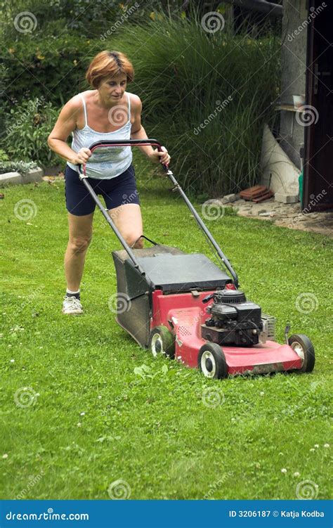 cutting grass royalty  stock photography image