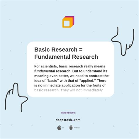 basic research fundamental research deepstash