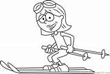 Lizzie Mcguire Coloring Skiing Cartoon Pages Coloringpages101 Online sketch template