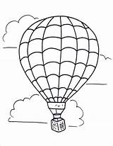 Balloon Coloring Air Hot Pages Azcoloring sketch template