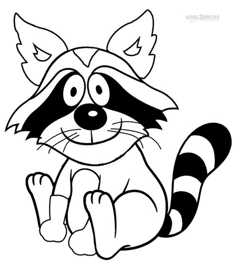 raccoon coloring page coloring pages
