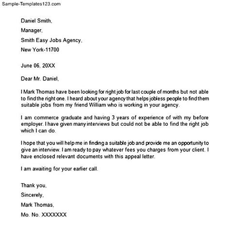 unemployment appeal letter sample templates sample templates