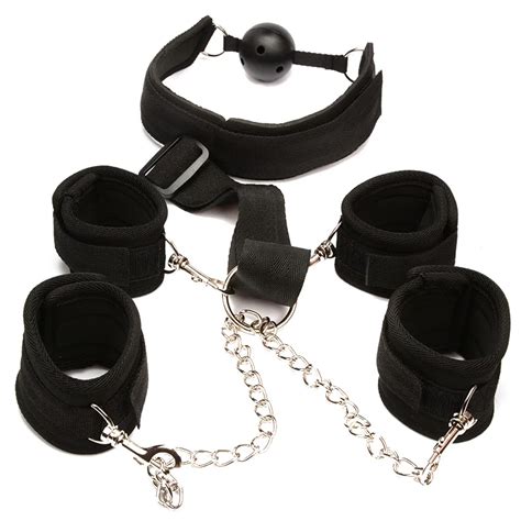 adult sex toys neck collar ankle handcuffs restraints bdsm nylon