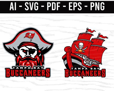 tampa bay buccaneers pirate svg png ai eps  nfl sports logo etsy