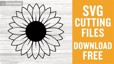 sunflower svg  cut file  cricut youtube