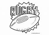 Rugby Coloring Kids Pages Printable Sport Colouring Sports Color Print Printcolorcraft 4kids sketch template