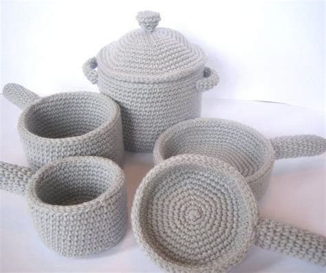 pots  pans crochet pattern crochet food crochet kitchen crochet